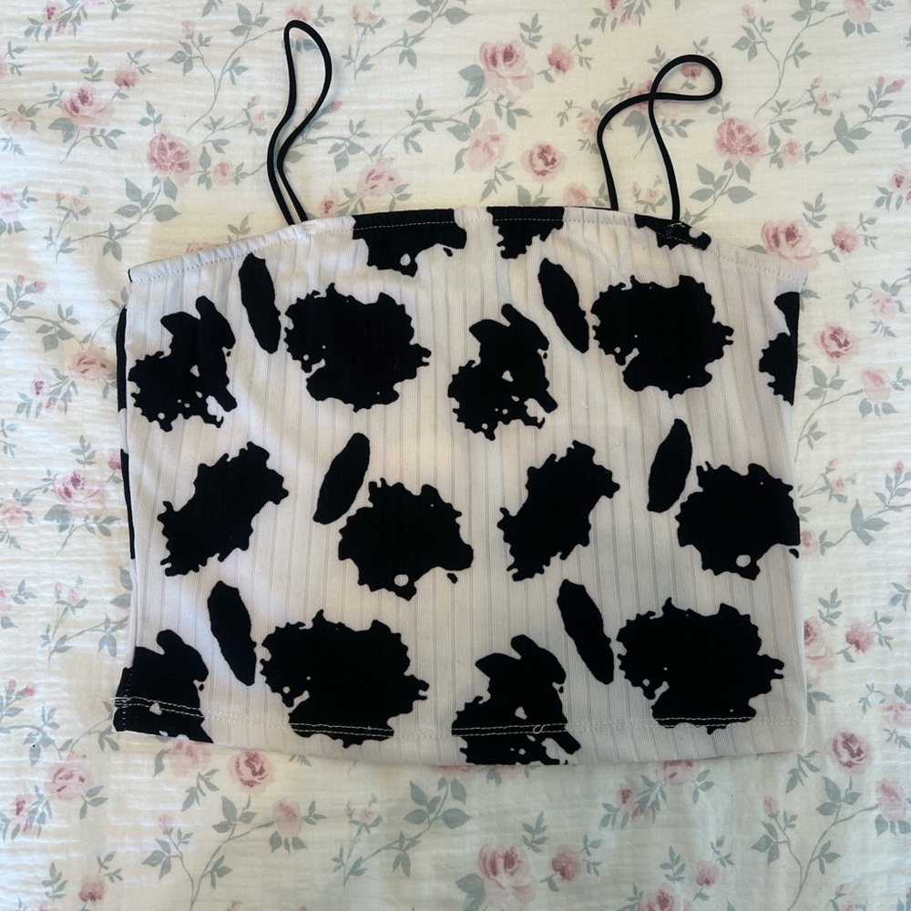 Rue21 Black and White Patterned Tube Top